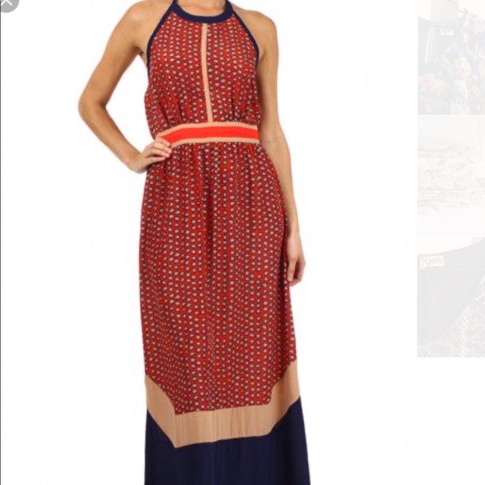 THML Maxi halter dress